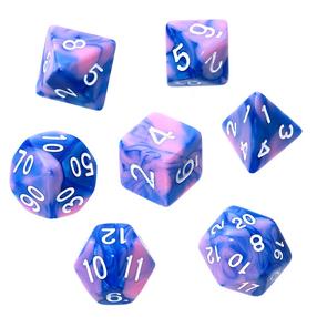Žaidimo kauliukai Rebel RPG Dice Set - Blue and Pink