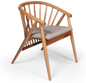 Valgomojo kėdė Kalune Design Rizoma 117FRF1213, matinė, ruda sp./smėlio sp., 47 cm x 55 cm x 77 cm