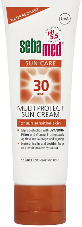 Päevituse hoolduskreem keha jaoks Sebamed Sun Care Multi Protect SPF30, 75 ml
