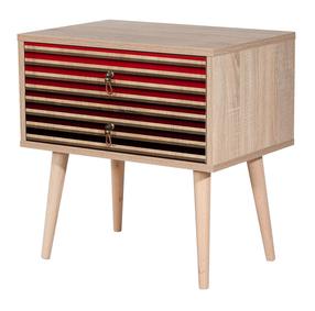 Öökapp Kalune Design Two 221, tamm v./must v./punane v., 61 cm x 60 cm x 40 cm
