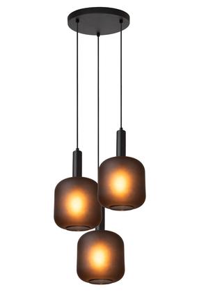 Lampa griesti Lucide Eloise 45405/13/30, E27, 3 x 40 W, melna krās. / melna krās., 21 x 22 cm