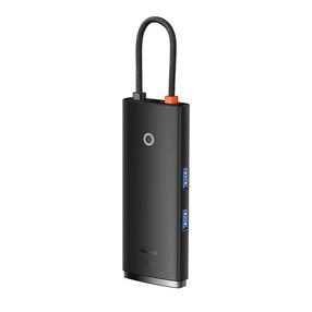 Jungčių stotelė Baseus WKQX050101 USB Type-C, 2 x USB / USB Type C / HDMI 1.4 / TF / SD card readers, 0.2 m, juoda sp.