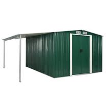 Sodo sandėliukas VLX 144033, 312 cm x 386 cm x 178 cm, žalia sp.