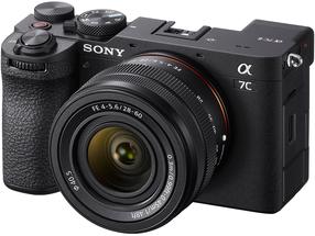 Bezspoguļa kamera Sony A7C II + 28-60mm, melna krās.
