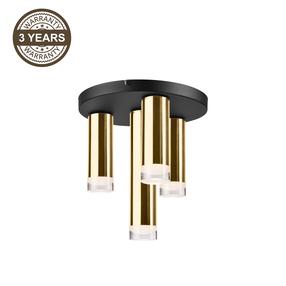 Lampa griesti Domoletti Sol LM-4.124/B 39633, E27, 4 x 10 W, zelta krās. / melna krās.
