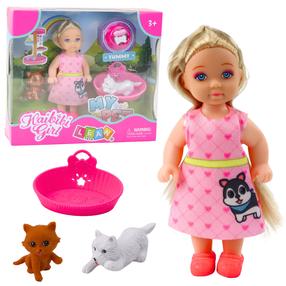Кукла с аксессуарами Lean Toys Kaibibi My Pet Puppies And Accessories, 12 см, многоцветный