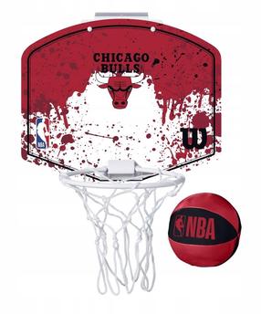 Подвесная баскетбольная доска с обручем Wilson NBA Team Mini Hoop Chicago Bulls