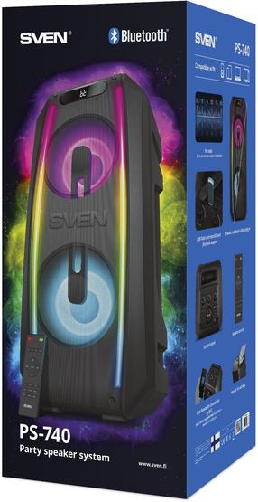 Juhtmevaba kõlar Sven PS-740 SV-022341, must v., 100 W
