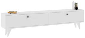 TV galds Kalune Design Paris, balta krās., 160 cm x 25 cm x 35 cm