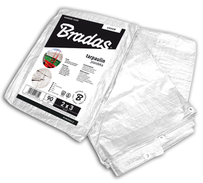 Sustiprintas tentas Bradas, balta sp., 10 m x 6 m