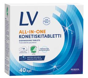 Tabletes trauku mazgājamajai mašīnai LV All-In-One, 40 gab.