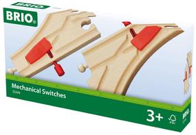 Traukinių bėgių jungtys Brio Mechanical Switches 33344, ruda sp.