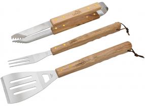Grila instrumentu komplekts Cattara Wood Barbecue Tools Set, 40.5 cm