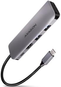 Centrmezgli Axagon Superspeed HMC-5 10683578 USB Type-C, HDMI x4, 0.020 m, melna krās./pelēka krās.