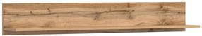 Sieninė lentyna Zele S383-POL/135-DWO, wotan ąžuolo sp., 20 cm x 135 cm x 18.5 cm