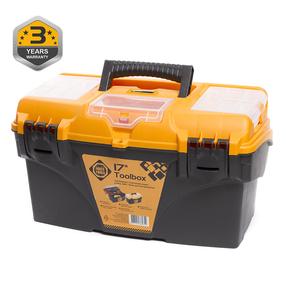 Įrankių dėžė Forte Tools BL.O-17, 43.4 cm x 23.8 cm x 25 cm, juoda sp./geltona sp.
