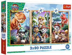 Dėlionė 3in1 Trefl Dinosaur Heroes PAW Patrol, 27 cm x 18 cm, 240 vnt.