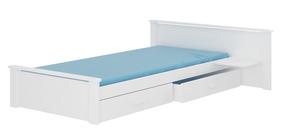 Bērnu gulta ADRK Aldex Shelf, balta krās., 80 x 180 cm, ar nodalījumu gultas veļai, ar matraci