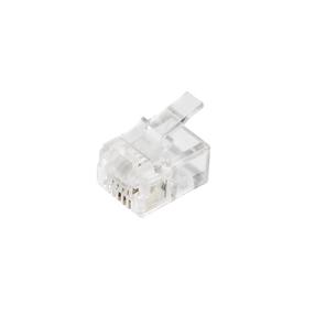 Pistik Electraline 6P4C RG11, RJ-11, läbipaistev v., 10 tk