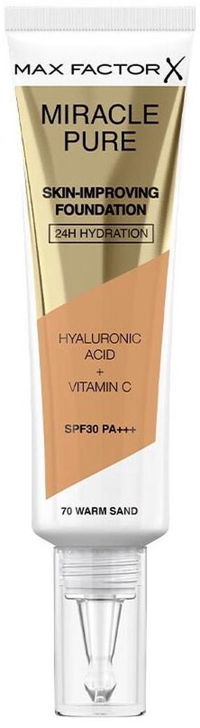 Šķidrā grima bāze Max Factor Miracle Pure Skin Improving, 70 warm sand, 30 ml