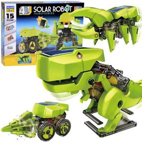 Rotaļlietu robots, saules robots Solar 4in1, zaļa krās.