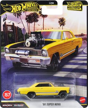 Игрушечная машина Mattel Hot Wheels Premium Boulevard 66 Super Nova, 1:64, желтый цв.