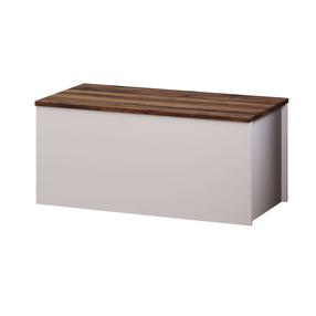 Komoda Kalune Design Florya, balta sp./riešuto sp., 45.5 cm x 45 cm x 90 cm