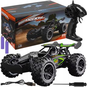  Radiovadāms apvidus auto Kruzzel Ready Go Race 24819, 1:18, melna krās./zaļa krās.