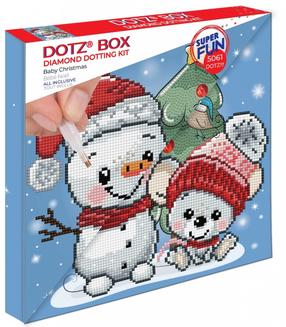 Teemantmosaiik Diamond Dotz Baby Christmas, sinine v./valge v./punane v.