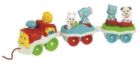 Учебный поезд Clementoni Animal Train, многоцветный
