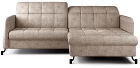 Kampinė sofa Lorelle Dora 21, šviesiai ruda sp., dešininė, 160 x 225 cm x 105 cm
