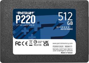 Kietasis diskas (SSD) Patriot P220S512G25, 2.5", 512 GB