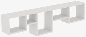 Sieninė lentyna Kalune Design Amanos 854KLN1727, balta sp., 32 cm x 17 cm x 120 cm