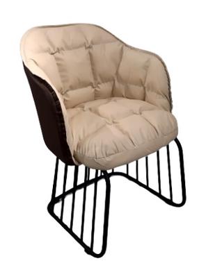 Ēdamistabas krēsls MN C-1071 3534007, matēts, brūna krās./bēša krās., 49 cm x 60 cm x 80 cm