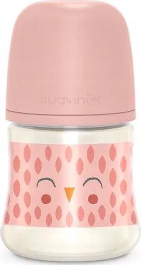 Joogipudel lapsele Suavinex Premium Bonhomia, 120 ml, 0 kuud, roosa v.
