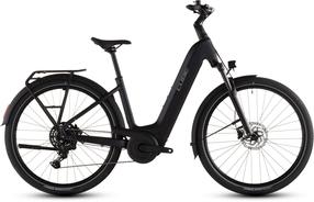 Elektrinis dviratis Cube Touring Hybrid ONE 600 Easy Entry, 46 cm, 28", 600 W, 22.2 Ah, juoda sp./chromo sp.