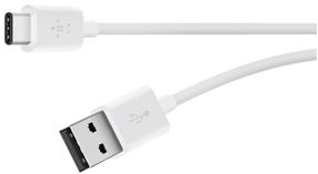 Vads Belkin USB-A to USB-C, 1x USB Type-C/1 x USB Type-A, 300 cm, balta krās.