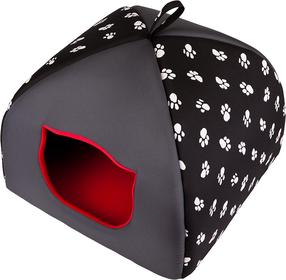 Kaķu māja Hobbydog R1 Igloo, brūna krās./bēša krās., 38 cm x 38 cm