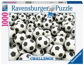 Dėlionė Ravensburger Challenge Football, 50 cm x 70 cm, 1000 vnt., balta sp./juoda sp.