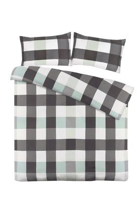 Patalynės užvalkalų komplektas Kenda Sand Nevada 125, balta sp./mėtinė (mint) sp./pilka sp., 50 x 75 cm, 200 x 200 cm
