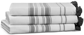  Vonios rankšluostis Foutastic One Side Striped 581CAN1336, juoda sp., 90 cm x 50 cm