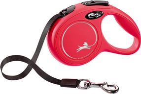 Automatinis pavadėlis Flexi New Classic Tape, raudona sp., XS 3m