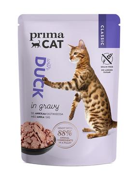 Šlapias kačių maistas Prima Cat Duck, 0.085 kg