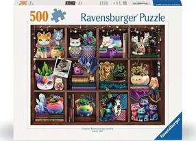 Dėlionė Ravensburger Cubby Cats And Succulents, 36 cm x 49 cm, 500 vnt., įvairių spalvų