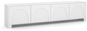 Televizoriaus spintelė Arco, balta sp., 35 cm x 204 cm x 51 cm