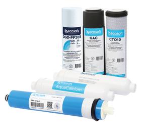 Filtrikassettide komplekt ro (pöördosmoosi) süsteemide jaoks Ecosoft AquaCalcium, 10"