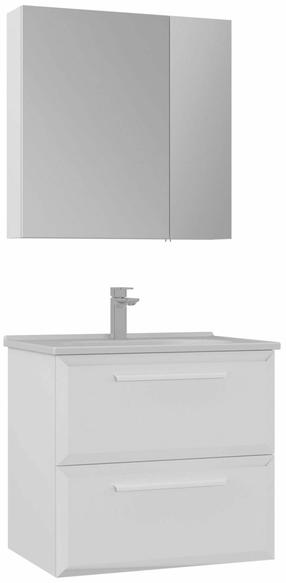 Vonios kambario baldų komplektas Kalune Design Nuvola 65 v2-193, balta sp., 50 cm x 65 cm x 62 cm
