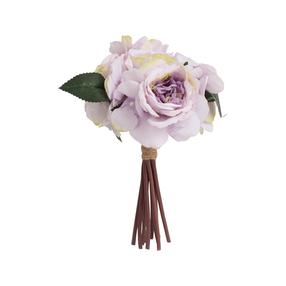 Dirbtinių gėlių puokštė, bijūnas Domoletti, įvairių spalvų, 26 cm