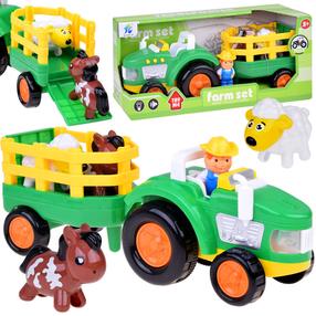 Игрушечные тракторы с аксессуарами Farm, желтый цв./зеленый цв.