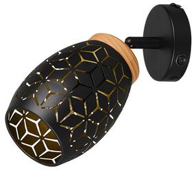 Светильник потолочный и стенной Reality Bidar R81571780, E14, 1 x 10 Вт, черный цв. / черный цв.